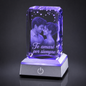 Cristal K9 Personalizados Rectangular tallados 50x50x80 (Base Led Incluido)