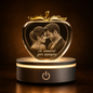 Cristal K9 Personalizados - Manzana 55x30x40 (Base Led Incluido)
