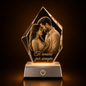 Cristal K9 Personalizados - IceBurg 90x60x130 (Base Led Incluido)