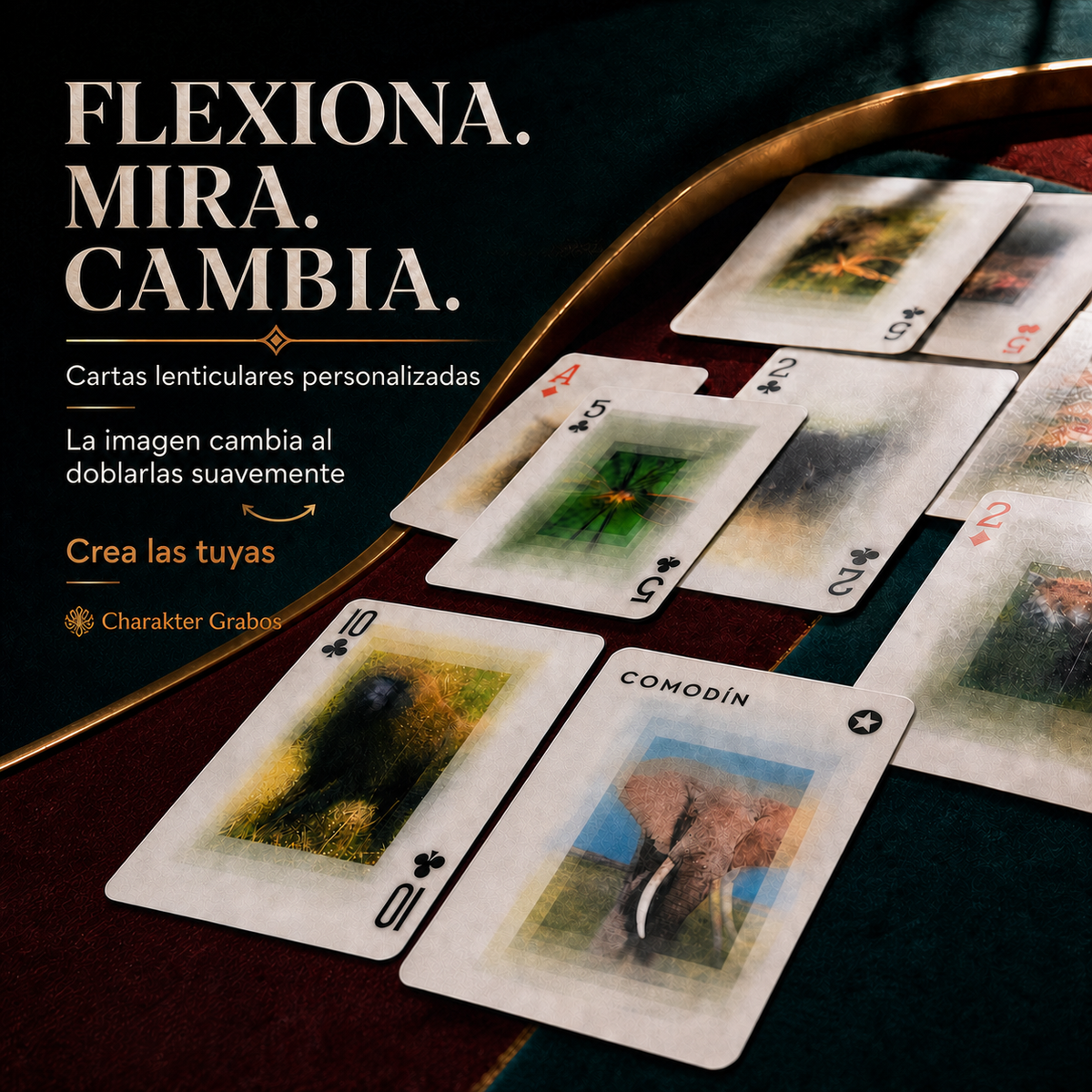 Cartas Lenticulares Personalizadas – La Imagen Cambia al Flexionarlas
