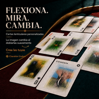 Cartas Lenticulares Personalizadas – La Imagen Cambia al Flexionarlas