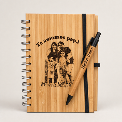 Libreta Personalizada de Madera con Foto y Nombre – Un Regalo Inolvidable