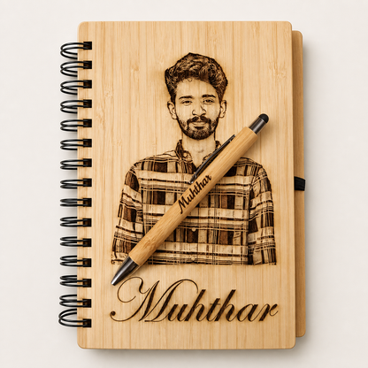 Libreta Personalizada de Madera con Foto y Nombre – Un Regalo Inolvidable