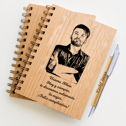 Libreta Personalizada de Madera con Foto y Nombre – Un Regalo Inolvidable